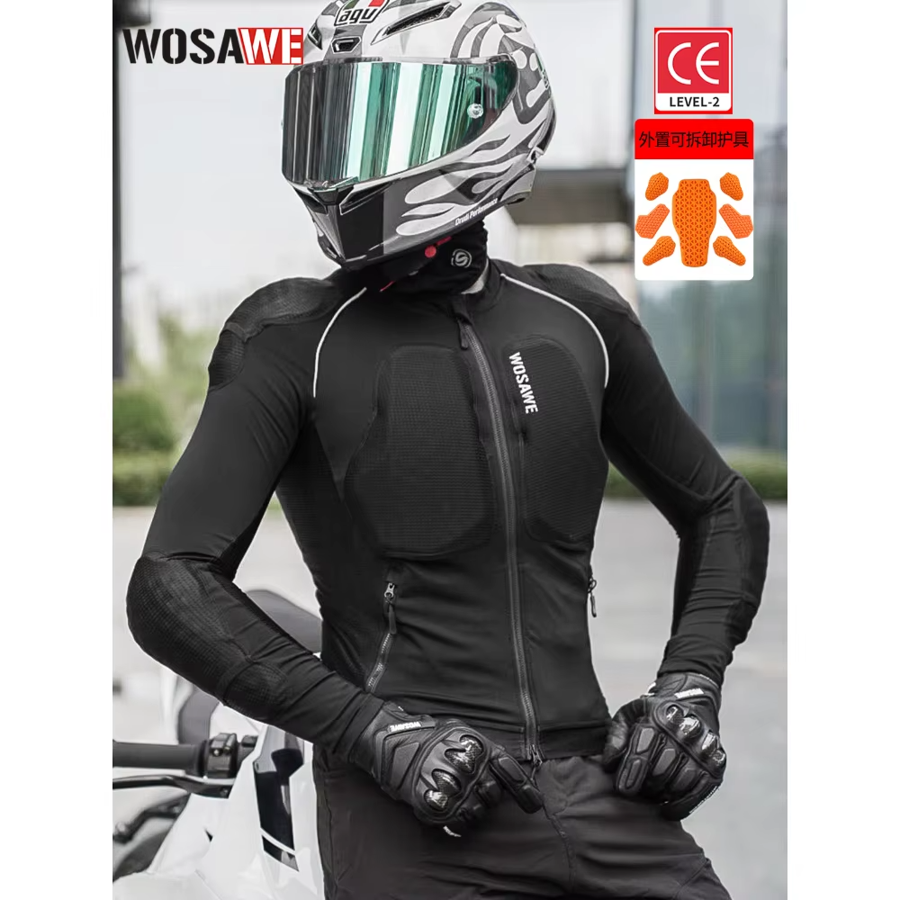 Motorcycle Gear Women - WOSAWE Men Motorcycle Protective Jacket CE