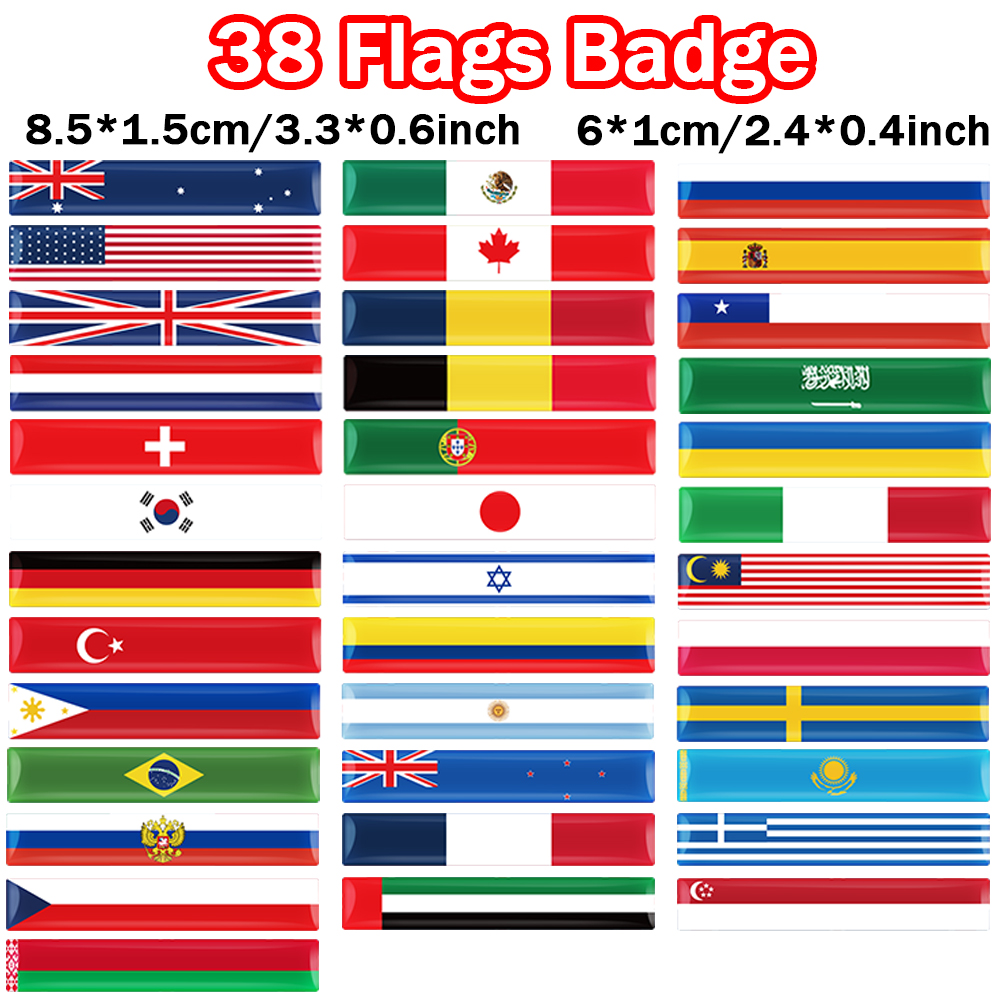 4pcs 3D Epoxy Flag Badge Auto  - Motorcycle Gear Auto avis et prix