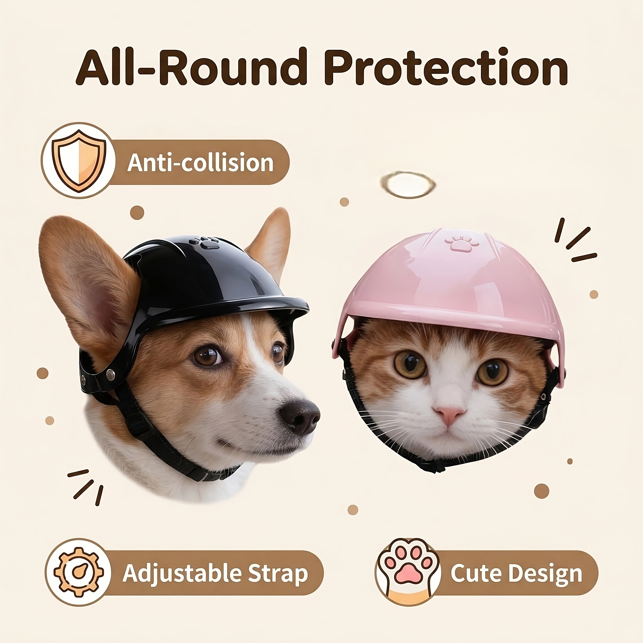 Pet Head Ears Helmet Hat, Moto - Motorcycle Gear Dogs avis et prix