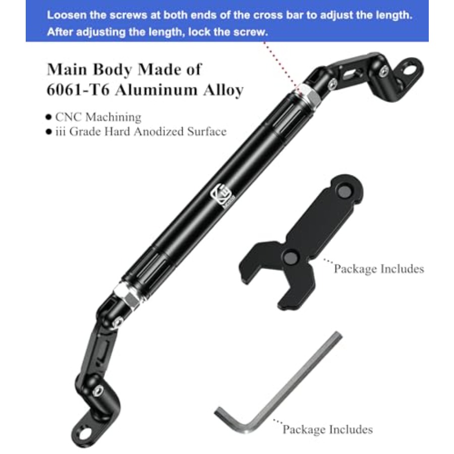 Motorcycle Cross Bar Fit M10 a - Mirror Extender Bar avis et prix