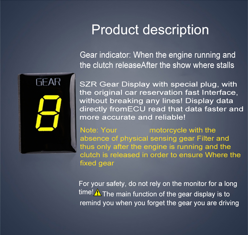 For Kawasaki ER6N ER-6F Z1000S - Motorcycle Gear Display avis et prix
