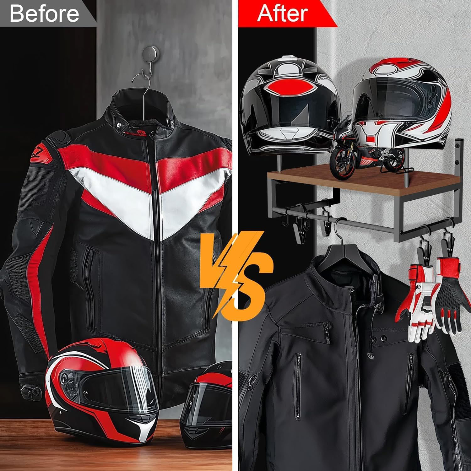 Helmet Display Rack Motorcycle - Motorcycle Gear Wall Mount avis et prix