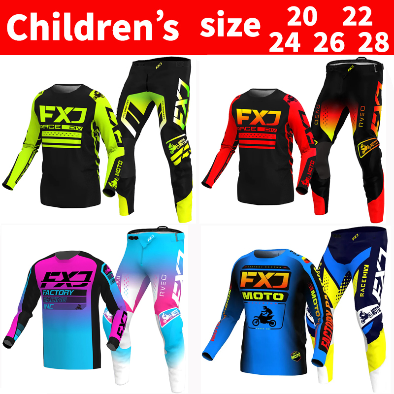 FXJ Motocross Jersey and Pants - Motorcycle Gear Youth avis et prix