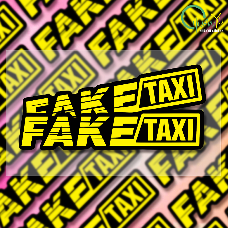 Yellow Fake Taxi Logo Pvc Wate - Motorcycle Gear Auto avis et prix